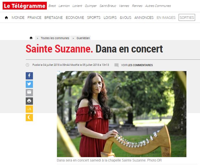 Sainte-Suzanne. Dana en concert