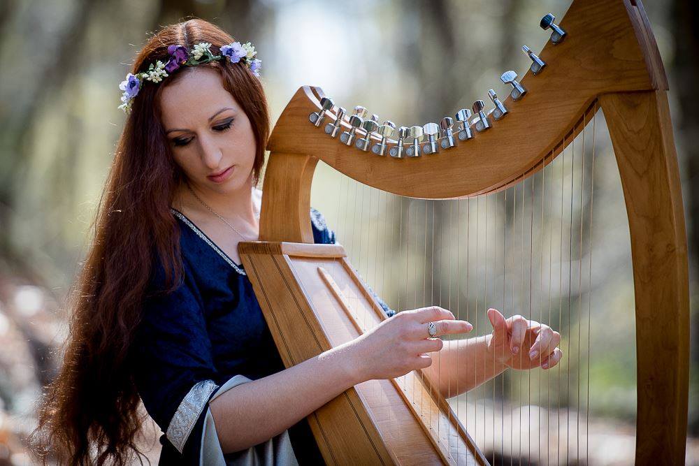 Harpiste celtique christel art photography fantasy
